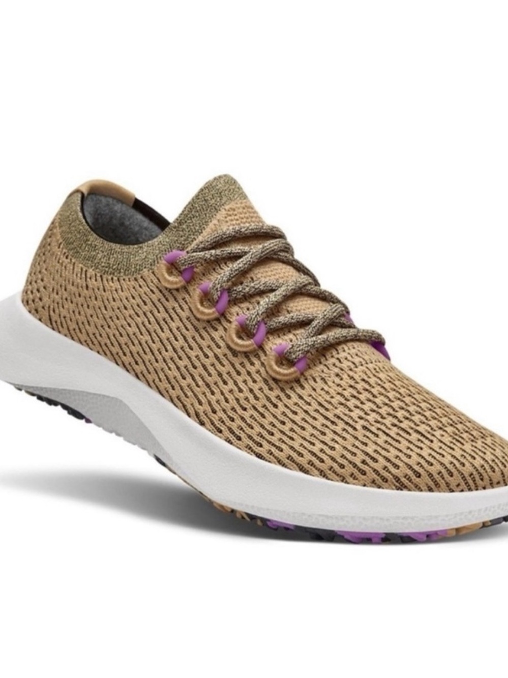 ALLBIRDS Limited Edition «Tree Dasher 2" Hazy Beige/Lux
Purple, Size 7.5 NWOT